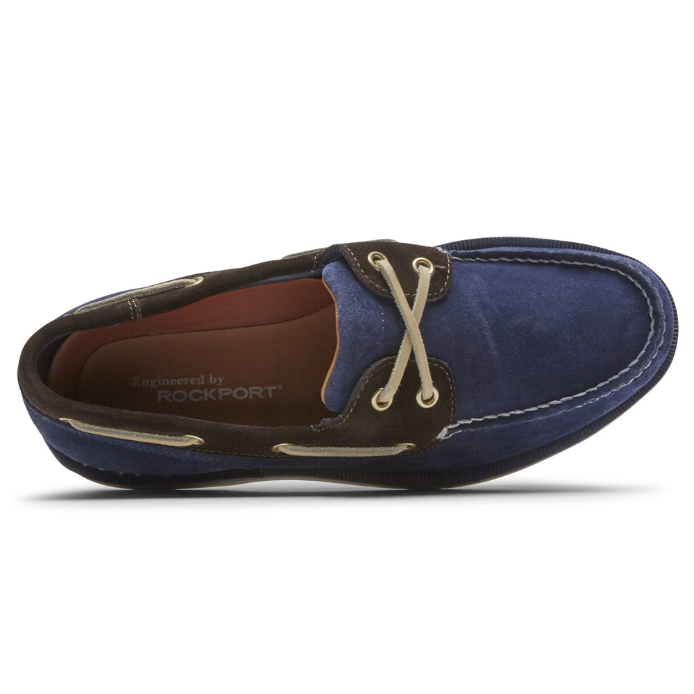 Rockport Singapore Mens Boat Shoes - Perth Blue - ZC1340295